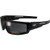 Global Vision 2 Pair of Sly Padded Motorcycle Sunglasses Gloss Black Frames with Smoke and Yellow Lenses