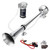 FARBIN 12V 150db Air Horn kit, Super Loud 18 Inches Chrome Zinc Single Trumpet Truck Horn, Train Horn with Compressor for Any 12V Vehicles