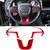 Steering Wheel Cover Trim Interior Accessories Decoration Kit for 2015-2024 Dodge Challenger Charger, for 2014-2024 Dodge Durango & Jeep Grand Cherok
