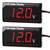 2 Pieces DC 4 to 28V Car Digital Voltmeter 12V Voltage Meter Car Audio Gauge LED Display 12V Waterproof Voltage Gauge Meter for Motorcycle(Red Light)
