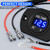 DaierTek Battery Voltage Meter Waterproof DC 12V 24V LED Voltmeter Panel 12 Volt 24 Volt 36 Volt Battery Monitor with Blue Light Round Digital Voltag