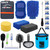 AUTODECO 22Pcs Car Wash Cleaning Tools Kit Car Detailing Set with Blue Canvas Bag Collapsible Bucket Wash Mitt Sponge Towels Tire Brush Window Scrape