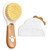 Baby Hair Brush and Comb Set, Soft Bristles Cradle Cap Brush for Newborns, Toddlers, Baby Registry Gift (Wood Color)