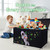 Extra Large Toy Storage Organizer For Living Room with Lids - Glow-in-Dark 40"x14"x16" Collapsible 600D Oxford Toy Chest for Kids, Boys, Girls - Dura
