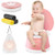 Travel Potty for Toddler, Portable and Foldable Toilet, Apply to Seat Emergency Toilet for Car, Camping, Outdoor, Indoor?Pink?