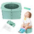 Travel Potty for Kids, Reusable Portable Folding Potty for Toddler, Foldable Toilet for Outdoor Camping, Toddler Potty Seat (Green)