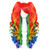JoneTing Rainbow Ponytail Wig?+Hair Cap? Rainbow Cosplay Wig with Pigtails Curly Rainbows Hair with Double Ponytails Long Curly Multicolor Wigs for H