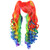 JoneTing Rainbow Ponytail Wig?+Hair Cap? Rainbow Cosplay Wig with Pigtails Curly Rainbows Hair with Double Ponytails Long Curly Multicolor Wigs for H