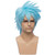 BERON Short Layered Cool Men Boys Tousled Wig Heat Resistant Synthetic Wigs for Anime Cosplay Party (Light Blue)