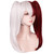 ColorGround Female Anime Cosplay Wig Silver White Dark Red with Ponytails