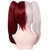 ColorGround Female Anime Cosplay Wig Silver White Dark Red with Ponytails