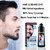 Men's Mustache & Beard Dye for Gray Hair Coverage - Natural Black Color in 5 Minutes, Easy Application Shampoo for Facial Hair 200ml