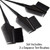 Emperor Hair Dye Brushes - 3 Angled Tint Applicators With Integrated Combs - Root Touch Up and Color Brush for Salon (Black)