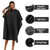 BSFHH Black Barber Cape - Professional Nylon Waterproof Salon Cape, 59" x 47", 8 Pack