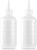 6-Ounce Applicator Bottles for Hair Color, Squeeze Bottle with Measuring Scale, Scalp Oil Perm Treatment, Translucent (Pack of 2)