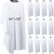 12Pcs Barber Cape 64 x 56'' Large Waterproof Hair Cutting Salon Cape Adjustable Snaps for Hair Dye Salon Stylist Supplies (White)