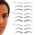 Godefroy MyBrows Long Lasting Eyebrow Transfers, Soft Arch, Light Brown, 48-Pairs of Brows (96 Individual transfers)