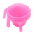 KALLORY Hair Color Mixing Bowl, 3pcs Plastic Hair Dye Bowl with Handle Color Mixing Tint Bowl Hair Color Mixing Tool for Salon Hairdressing, Pink