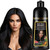 Black Hair Dye Shampoo Instant 3 in 1 for Gray Hair Coverage - Herbal Formula, Semi-Permanent Hair Color in 10 Minutes, Lasts 30 Days, 100% Grey Cove