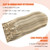 UGOTRAYS Clip in Hair Extensions Real Human Hair - 15 inch 70g Ash Blonde Mixed Bleach Blonde Straight 7pcs Double Weft - 100% Remy Human Hair Extens