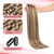 Human Hair Extension Clip In For Women Double Weft 9A 20inch 120g 7Pcs Silky Straight Clip ins Human Hair #4/613 Medium Brown with Blonde Hair Extens