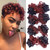 Ombre Hair Bundles 1B/530 Brazilian Short Curly Wavy Human Hair Bundles(8 8 8 8 8 8 8 8) 25g/bundle Unprocessed Short Bob Curly Hair Bundles