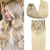GOO GOO Clip in Hair Extensions Real Human Hair, Remy Human Hair Extensions Clip ins for Women, Natural Human Hair, 18inch 120g 7Pcs, Ash Blonde to P