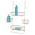 iDesign The Metalo Collection Over-The-Door Hanging Shower Caddy Organizer, 22.7" x 10.5" x 8.2", Satin