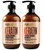 Keratin Shampoo and Conditioner Set - Sulfate and Paraben Free Treatment for Dry Hair - Anti Frizz, Collagen Enriched Formula for Curly or Damaged Ha