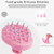 FREATECH Massager Shampoo Brush with Soft Silicone Bristles for Scalp Care, Shower Hair Scalp Scrubber Exfoliator for Dandruff Removal and Hair Growt