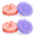 Hair Scalp Brush Dandruff Cleaning Brush Shower Scalp Shampoo Brush Scalp Massager Pack of 4 (Orange and Violet)