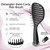 Curved Vented Hairbrush Faster Blow Drying - Detangling Brush with Built in Cleaner, Magnetic Holder and Hair Clips for Women, Men & Kids - Black