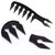 Hair Comb Styling Set Tail Combs Double Side Brushes Afro Pick Pik Comb African American Hair Brush Barber Accessories Black-2Pcs
