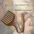 Meta-C Hair/Beard Pick/Comb  Made Of One Whole Piece Of Natural Green Sandal Wood With Fantastic Handle (Wide Tooth)