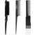 3 Pieces Pick Teasing Combs Hair Brush Set Includes Black Carbon Lift with Metal Prong, Triple Pin Rat Tail Comb, Nylon Bristle Hair Brush for Women