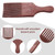 2 Pieces Wooden Beard and Hair Combs - Long-Tooth Detangling Combs for Women and Men (Natural Color, Reddish Brown)