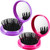 Boao 2 Pack Foldable Travel Mirror Hair Brushes Portable Folding Pocket Hair Brush Mini Comb Compact Travel Size Massage Comb for Men Women(Purple, R