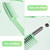 Leinuosen 3 Packs Hair Comb with Roller, Detangling Comb with Roller Integrated Anti Splicing for Salon Barber Hair Dye(Green)