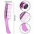 Leinuosen 3 Packs Hair Comb with Roller, Detangling Comb with Roller Integrated Anti Splicing for Salon Barber Hair Dye(Purple)