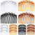 WILLBOND 16 Pieces Women Hair Comb Accessories French Hair Side Combs Plastic Twist Decorative Comb Clips for Women Bridal Wedding Veil Teeth(Black,