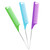 Rat Tail Teasing Combs Set: 3 Long Steel Pin Combs for Parting Hair - Salon Styling Combs for Women (Purple, Green, Blue)