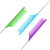 Rat Tail Teasing Combs Set: 3 Long Steel Pin Combs for Parting Hair - Salon Styling Combs for Women (Purple, Green, Blue)