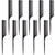 Leinuosen 10 Pcs Rat Tail Combs Set, Parting Comb Braiding Hair Styling Teasing Fine Tooth Comb for Women, Carbon Heat Resistant Anti Static Pintail(
