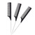 1 Pack Professional Carbon Steel Tail Combs Heat Resistant with Metal Pick, Anti Static Black Styling Tail Hair Comb Fine Teeth, Metal Pintail Teasin