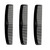 Comfort Axis Coarse/Fine Hair Comb Set, 8 Inches, 3 Pack, Black