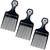 Comfort Axis Plastic Mini Comb and Lift Hair Pick, 3 Pack, Black