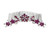 Faship Gorgeous Purple Rhinestone Crystal Floral Hair Comb
