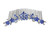 Faship Gorgeous Blue Rhinestone Crystal Floral Hair Comb