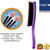 Giorgio GION1-2PP Neon Purple Set of 2 Gentle Touch Detangler Hair Brush for Men and Women. Soft Bristles for Sensitive Scalp. Wet/Dry for all Hair T