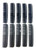 G.B.S 5.07-in Styling Essentials Fine Comb, Black, Set of 10